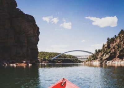 view of the river in dutch john resort